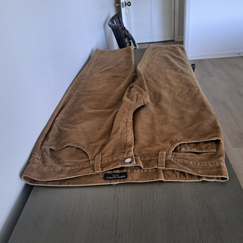 Banana Republic Made in Italy Vintage Jeans Brown Cotton Corduroy Pants Men 36R - Picture 2 of 16